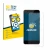 Front side of a product packaging with the brand logo BROTECT. Next to it is the device Huawei P10 Plus shown with the corresp