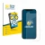 Front side of a product packaging with the brand logo BROTECT. Next to it is the device Apple iPhone 12 Pro shown with the cor
