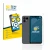 Front side of a product packaging with the brand logo BROTECT. Next to it is the device Fairphone 4 (Front+Camera) shown with 