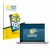 Front side of a product packaging with the brand logo BROTECT. Next to it is the device Framework Laptop 13 shown with the cor