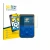 Front side of a product packaging with the brand logo BROTECT. Next to it is the device Blaze Super Pocket shown with the corr