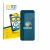 Front side of a product packaging with the brand logo BROTECT. Next to it is the device Xiaomi Poco M7 Plus shown with the cor