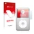 Front side of a product packaging with the brand logo upscreen. Next to it is the device Apple iPod classic 120 GB (7th Gen.) 