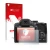 Front side of a product packaging with the brand logo upscreen. Next to it is the device Nikon Coolpix P500 shown with the cor