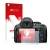 Front side of a product packaging with the brand logo upscreen. Next to it is the device Nikon D5100 shown with the correspond
