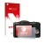 Front side of a product packaging with the brand logo upscreen. Next to it is the device Panasonic Lumix DMC-GF3 shown with th