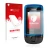 Front side of a product packaging with the brand logo upscreen. Next to it is the device Nokia C2-05 shown with the correspond