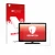 Front side of a product packaging with the brand logo upscreen. Next to it is the device shown with the corresponding screen p