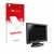 Front side of a product packaging with the brand logo upscreen. Next to it is the device SDC Touchscreen TFT (15") shown with 