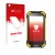 Front side of a product packaging with the brand logo upscreen. Next to it is the device Blackview BV6000 shown with the corre