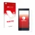 Front side of a product packaging with the brand logo upscreen. Next to it is the device Sony Xperia X Compact shown with the 