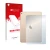 Front side of a product packaging with the brand logo upscreen. Next to it is the device Apple iPad Air 2 2014 (Back) shown wi
