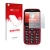 Front side of a product packaging with the brand logo upscreen. Next to it is the device Doro Primo 366 shown with the corresp