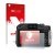 Front side of a product packaging with the brand logo upscreen. Next to it is the device Panasonic Lumix DC-FT7 shown with the