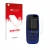 Front side of a product packaging with the brand logo upscreen. Next to it is the device Nokia 105 DS 2019 shown with the corr