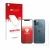 Front side of a product packaging with the brand logo upscreen. Next to it is the device Apple iPhone 12 Pro (Front+Back) show