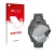 Front side of a product packaging with the brand logo upscreen. Next to it is the device Diesel Chronograph DZ4466 shown with 
