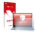 Front side of a product packaging with the brand logo upscreen. Next to it is the device Microsoft Surface Laptop Go shown wit