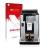 Front side of a product packaging with the brand logo upscreen. Next to it is the device DeLonghi PrimaDonna Soul ECAM610.55.S