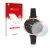 Front side of a product packaging with the brand logo upscreen. Next to it is the device Fossil Monroe Hybrid HR shown with th