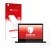 Front side of a product packaging with the brand logo upscreen. Next to it is the device Lenovo ThinkPad L14 Gen 2 shown with 