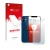 Front side of a product packaging with the brand logo upscreen. Next to it is the device Apple iPhone 12 (Front+Camera) shown 