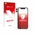 Front side of a product packaging with the brand logo upscreen. Next to it is the device Apple iPhone 11 (Front+Camera) shown 