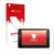 Front side of a product packaging with the brand logo upscreen. Next to it is the device Audi A4 B9 2017 MMI Navigation shown 