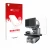 Front side of a product packaging with the brand logo upscreen. Next to it is the device Keyence IM-7020 Glass plate shown wit