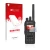 Front side of a product packaging with the brand logo upscreen. Next to it is the device Motorola MTP3550 shown with the corre