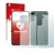 Front side of a product packaging with the brand logo upscreen. Next to it is the device Samsung Galaxy S22 Plus 5G (Front+Bac