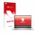 Front side of a product packaging with the brand logo upscreen. Next to it is the device HP EliteBook 845 G7 shown with the co