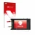 Front side of a product packaging with the brand logo upscreen. Next to it is the device NanoVNA H4 shown with the correspondi