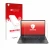 Front side of a product packaging with the brand logo upscreen. Next to it is the device Lenovo ThinkPad E15 Gen 3 shown with 