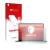 Front side of a product packaging with the brand logo upscreen. Next to it is the device ASUS ZenBook 14 OLED shown with the c