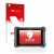 Front side of a product packaging with the brand logo upscreen. Next to it is the device Autel MaxiCom MK906Pro-TS shown with 