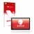 Front side of a product packaging with the brand logo upscreen. Next to it is the device Acer Iconia Tab P10 shown with the co