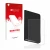 Front side of a product packaging with the brand logo upscreen. Next to it is the device Ledger Stax crypto wallet shown with 