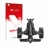 Front side of a product packaging with the brand logo upscreen. Next to it is the device Motocaddy M7 GPS Electric Trolley sho