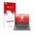 Front side of a product packaging with the brand logo upscreen. Next to it is the device Lenovo Legion Slim 5 14 shown with th