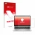 Front side of a product packaging with the brand logo upscreen. Next to it is the device HP ProBook 445 G10 shown with the cor