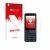 Front side of a product packaging with the brand logo upscreen. Next to it is the device TCL Onetouch 4022s shown with the cor