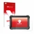 Front side of a product packaging with the brand logo upscreen. Next to it is the device Launch X-431 Pro3 Apex shown with the