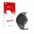 Front side of a product packaging with the brand logo upscreen. Next to it is the device Tesofit Smartwatch 1.85" (round) show