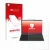 Front side of a product packaging with the brand logo upscreen. Next to it is the device Lenovo Yoga Book 9i Gen 9 shown with 
