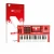 Front side of a product packaging with the brand logo upscreen. Next to it is the device Akai Professional MPC Key 37 shown wi