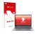 Front side of a product packaging with the brand logo upscreen. Next to it is the device Lenovo ThinkBook 16 Gen 6 shown with 