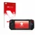 Front side of a product packaging with the brand logo upscreen. Next to it is the device MSI Claw A1M shown with the correspon