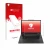 Front side of a product packaging with the brand logo upscreen. Next to it is the device Lenovo ThinkPad X13 Gen 5 shown with 