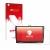 Front side of a product packaging with the brand logo upscreen. Next to it is the device Erisin ES8998V 9" shown with the corr